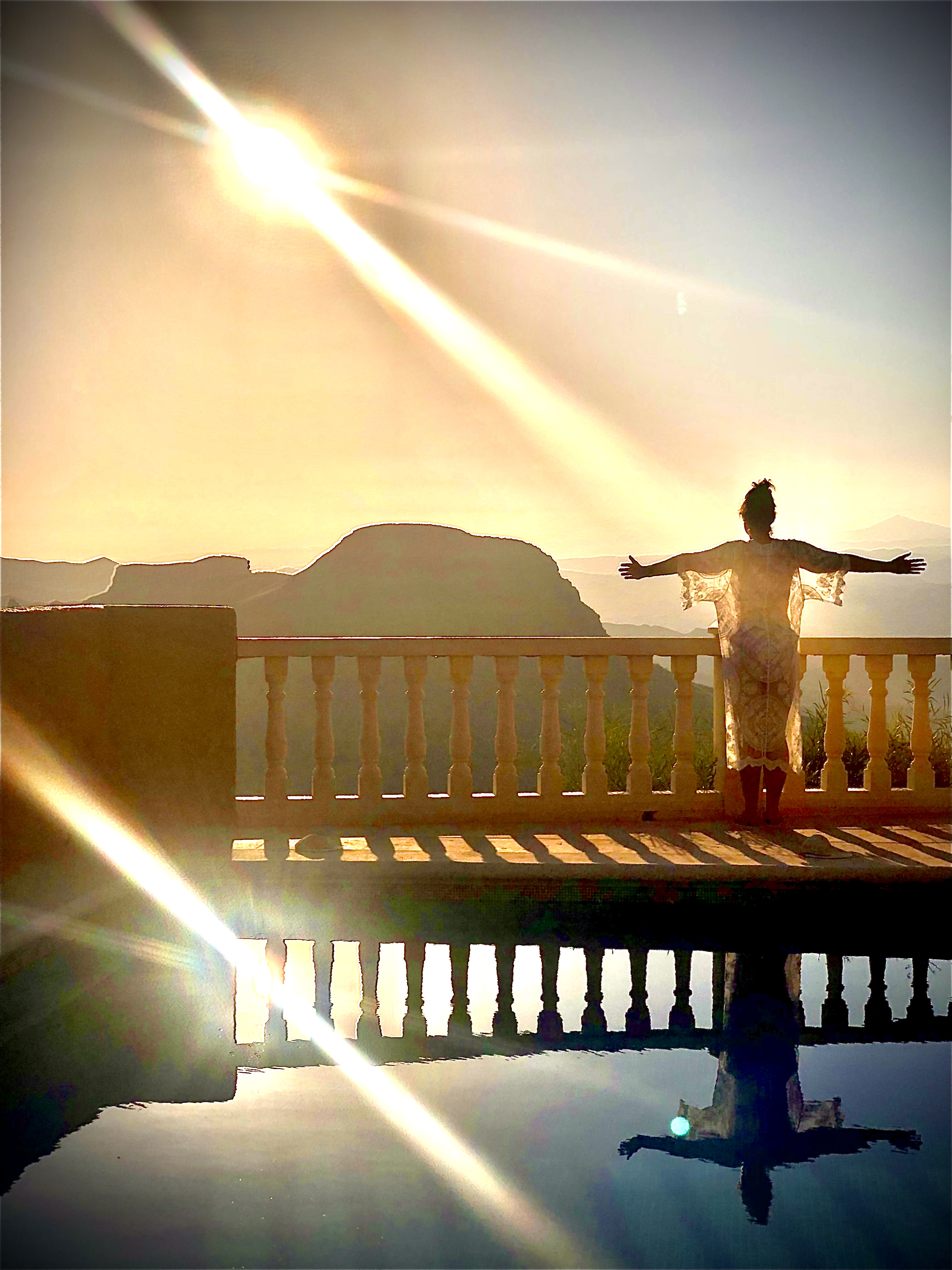 Golden hour on the terrace